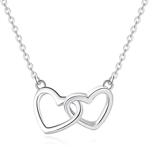 Collier femme personnalisé, pendentif en forme de cœur, inclus pour votre fille et votre mère. Anniversaire, Noël, Fête des Mères, Saint Valentin  ( 9,59€ – 7,99 € )