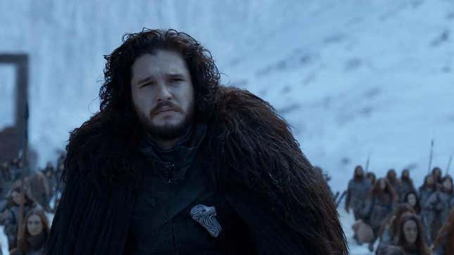 Jon Snow a l'air triste face à la caméra