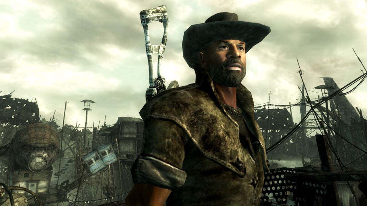 Une capture d'écran montre un homme avec un chapeau de cowboy comme on le voit dans Fallout 3.