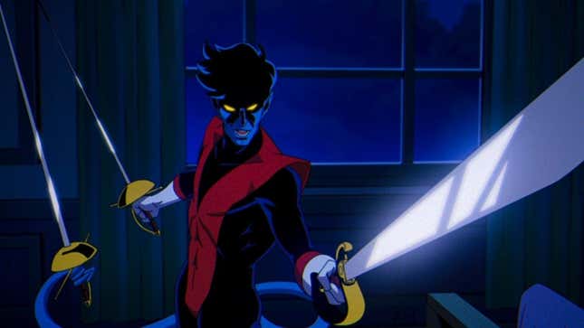 Nightcrawler a l'air cool comme l'enfer tout en brandissant trois épées