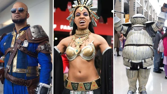 Un Vault Dweller, Akasha et Onion Knight se tiennent à la Convention C2E2 2024.