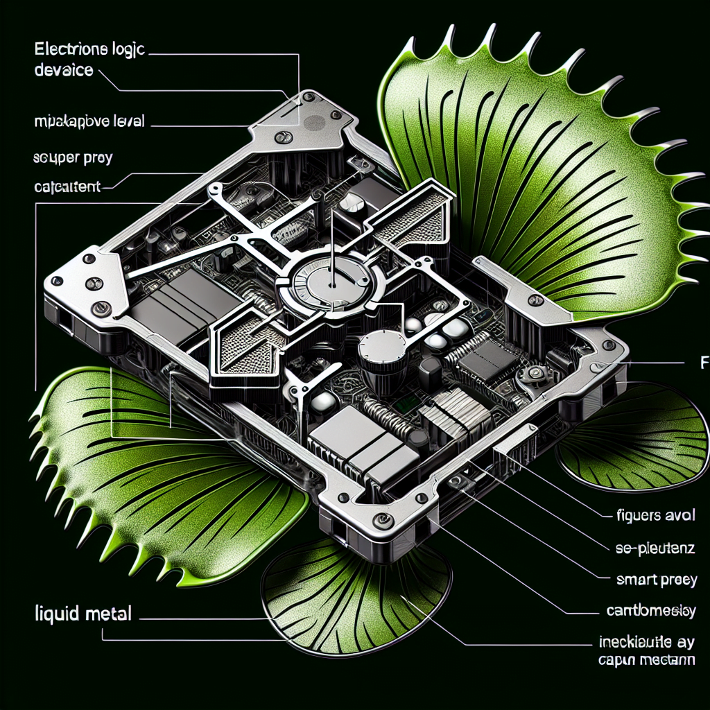 Dispositif logique électronique à base de métal liquide qui imite le mécanisme intelligent de capture des proies du piège à mouches de Vénus