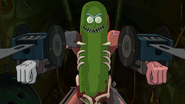 Une image montre Pickle Rick de Rick et Morty.