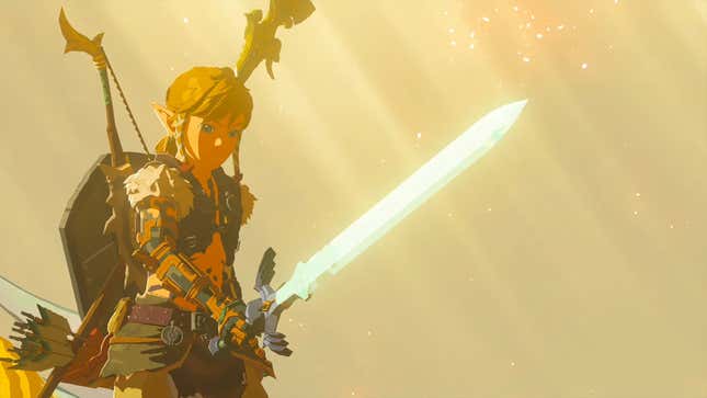 Lien trouvant la Master Sword dans The Legend of Zelda: Tears of the Kingdom.  Pensez-vous qu'il fait plus de six pouces ?