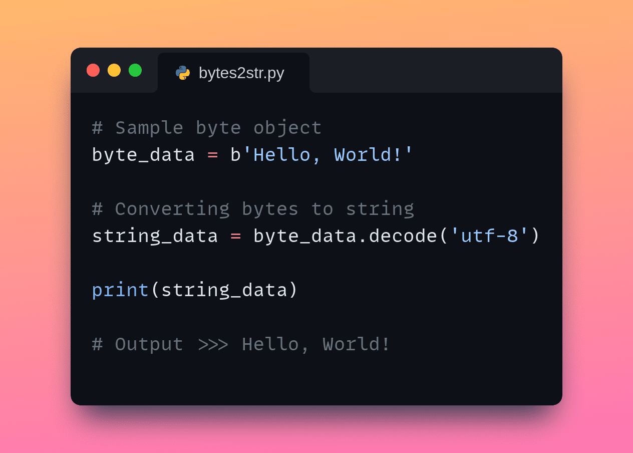 Convertir des octets en chaîne en Python : un didacticiel pour les débutants