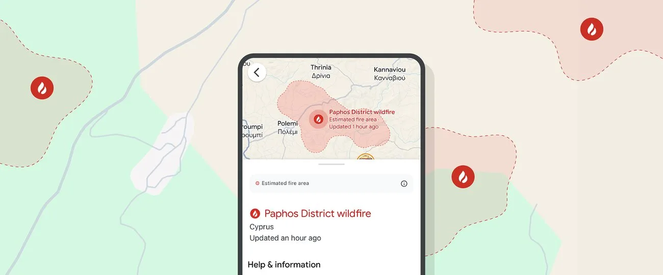 Google ajoute de nouvelles cartes des limites des incendies de forêt pour l'Europe et l'Afrique