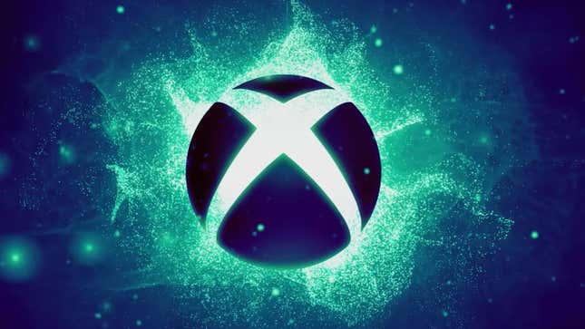 Un logo Xbox brille en vert.