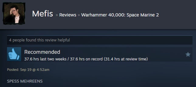 Image de l'article intitulé Warhammer 40,000: Space Marine 2, tel que raconté par Steam Reviews