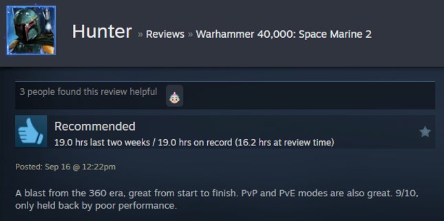 Image de l'article intitulé Warhammer 40,000: Space Marine 2, tel que raconté par Steam Reviews