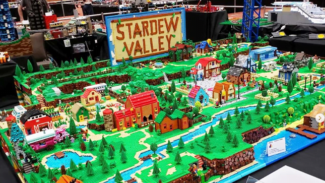 Une photo montre l'impressionnant projet Lego Stardew Valley de Jensen.