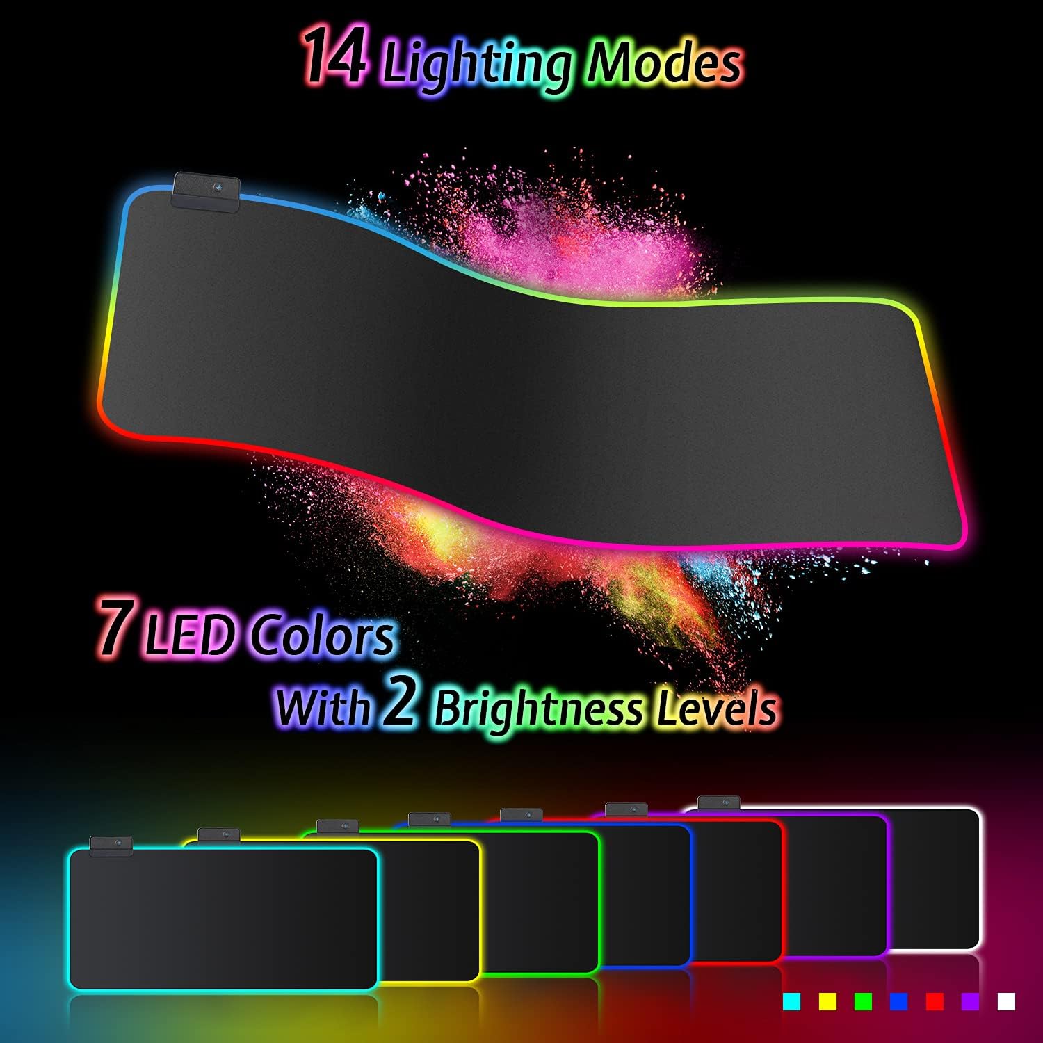 1729755381_950_Tapis-de-Souris-Gaming-RGB-XXL-800-x-300-mm Tapis de Souris Gaming RGB XXL (800 x 300 mm), 14 Effets d'éclairage LED, étanche, antidérapant, résistant à l'usure pour Gamer, Ordinateur, PC  ( 19,99€ ) Shopping 