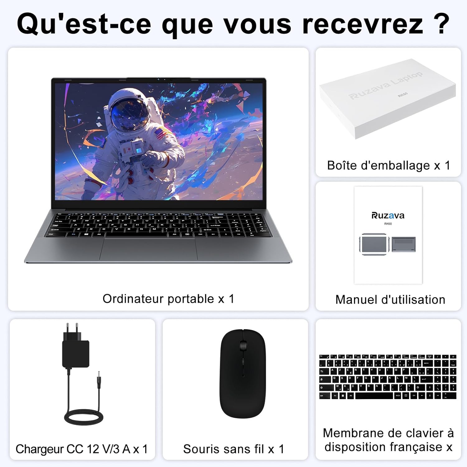 1729803903_467_Ruzava-Ordinateur-Portable156-Celeron-N5095jusqua-29-GHz-Win11-8Go-256Go Ruzava Ordinateur Portable15,6" Celeron N5095(jusqu'à 2,9 GHz) Win11 8Go 256Go SSD Extension1TB 4cœurs Ventilateur intégré 5000mAh Laptop avec FHD Webcam Couverture Souris Clavier Français Film-Gris  ( 499,99€ ) Shopping 