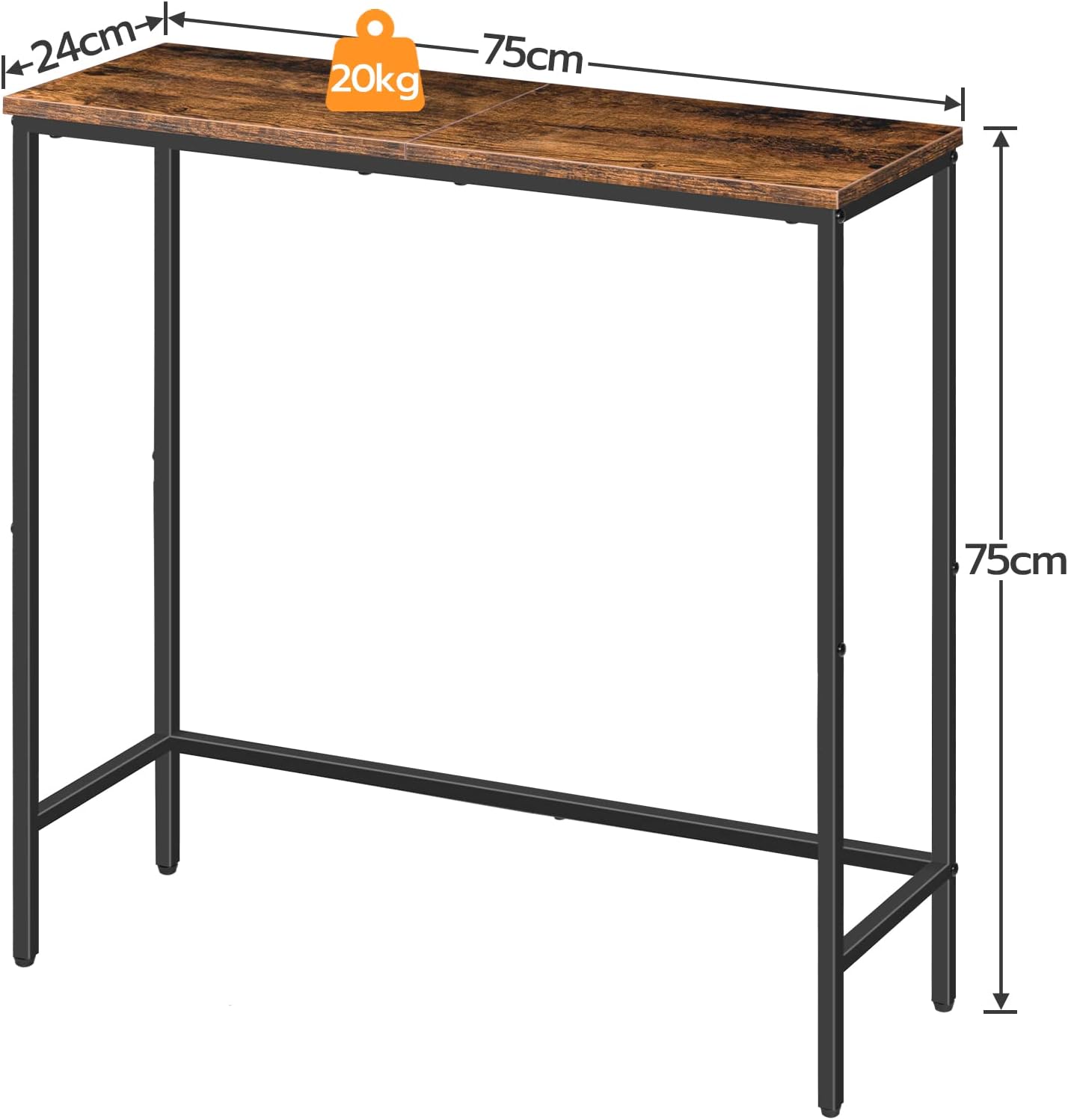 1729883333_550_HOOBRO-Console-Meuble-Table-Console-Fine-Petite-Table-de-Presentation HOOBRO Console Meuble, Table Console Fine, Petite Table de Présentation, Table d’Entrée, Bout de Canapé, Table d'Appoint, pour Couloir, Entrée, Salon, Style Industriel, Marron Rustique EBF75XG01  ( 39,99€ ) Shopping 