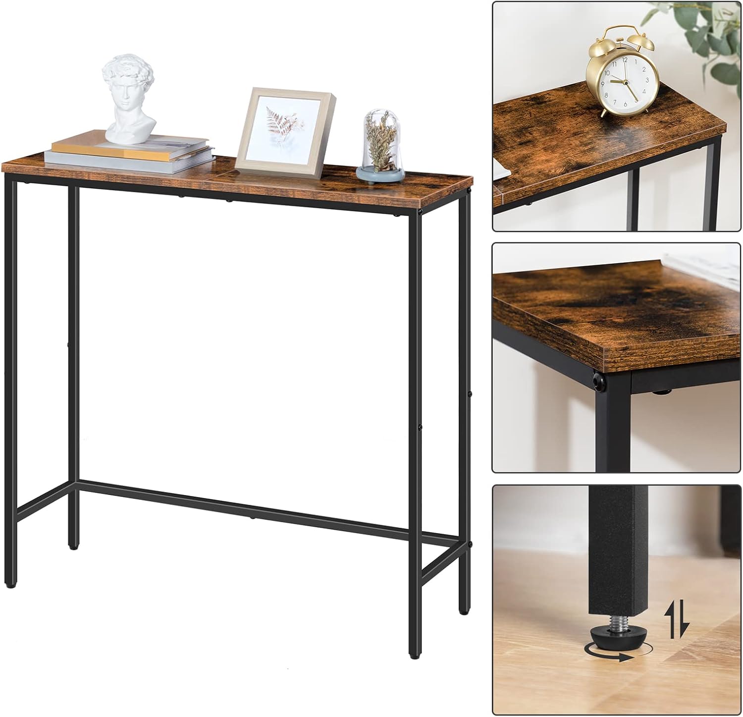 1729883333_925_HOOBRO-Console-Meuble-Table-Console-Fine-Petite-Table-de-Presentation HOOBRO Console Meuble, Table Console Fine, Petite Table de Présentation, Table d’Entrée, Bout de Canapé, Table d'Appoint, pour Couloir, Entrée, Salon, Style Industriel, Marron Rustique EBF75XG01  ( 39,99€ ) Shopping 