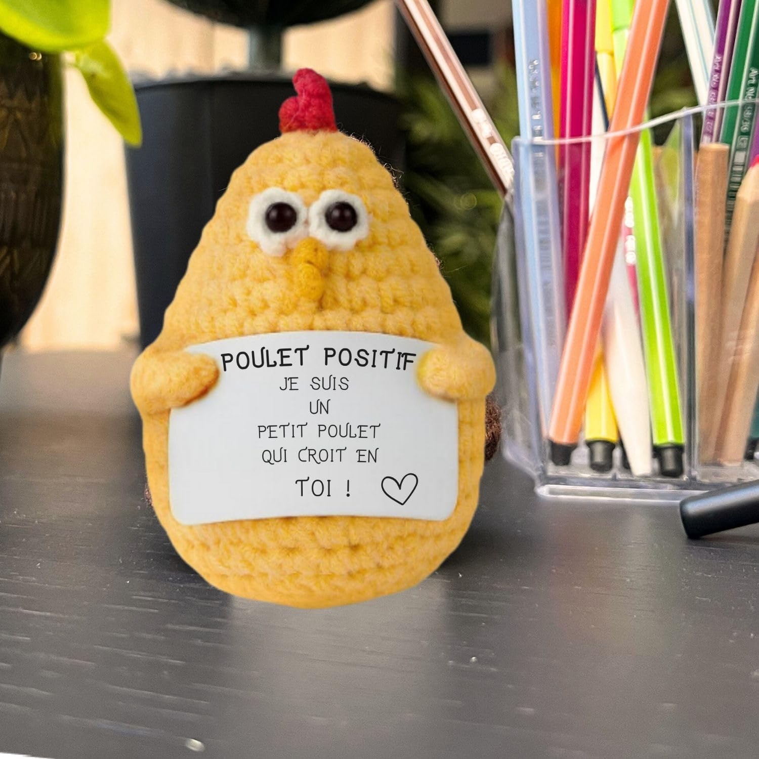 1729890670_935_Cadeau-Original-Amusant-Poulet-Positif-en-francais Cadeau Original & Amusant | Poulet Positif en français | Idée drôle | Anniversaires Homme Femme Couple Ado | Objet Collegue Bureau | Peluche Insolite | Gadget Utile Rigolo| Poupée Humour & Motivation  ( 11,99€ ) Shopping 