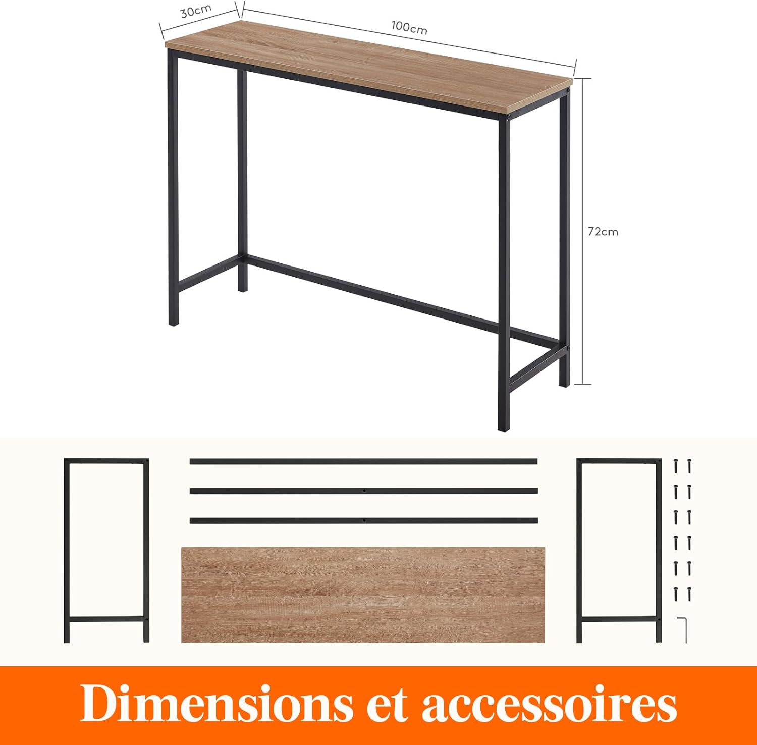 1729939378_75_Lifewit-Longue-Table-Consolede-Canape-Etroite-avec-Cadre-Metallique-pour Lifewit Longue Table Console/de Canapé Étroite avec Cadre Métallique pour Salon Industriel, Couloir, Entrée, Bureau, Derrière le Canapé, Table de Café, Assemblage Facile Marron clair  ( 59,99€ ) Shopping 