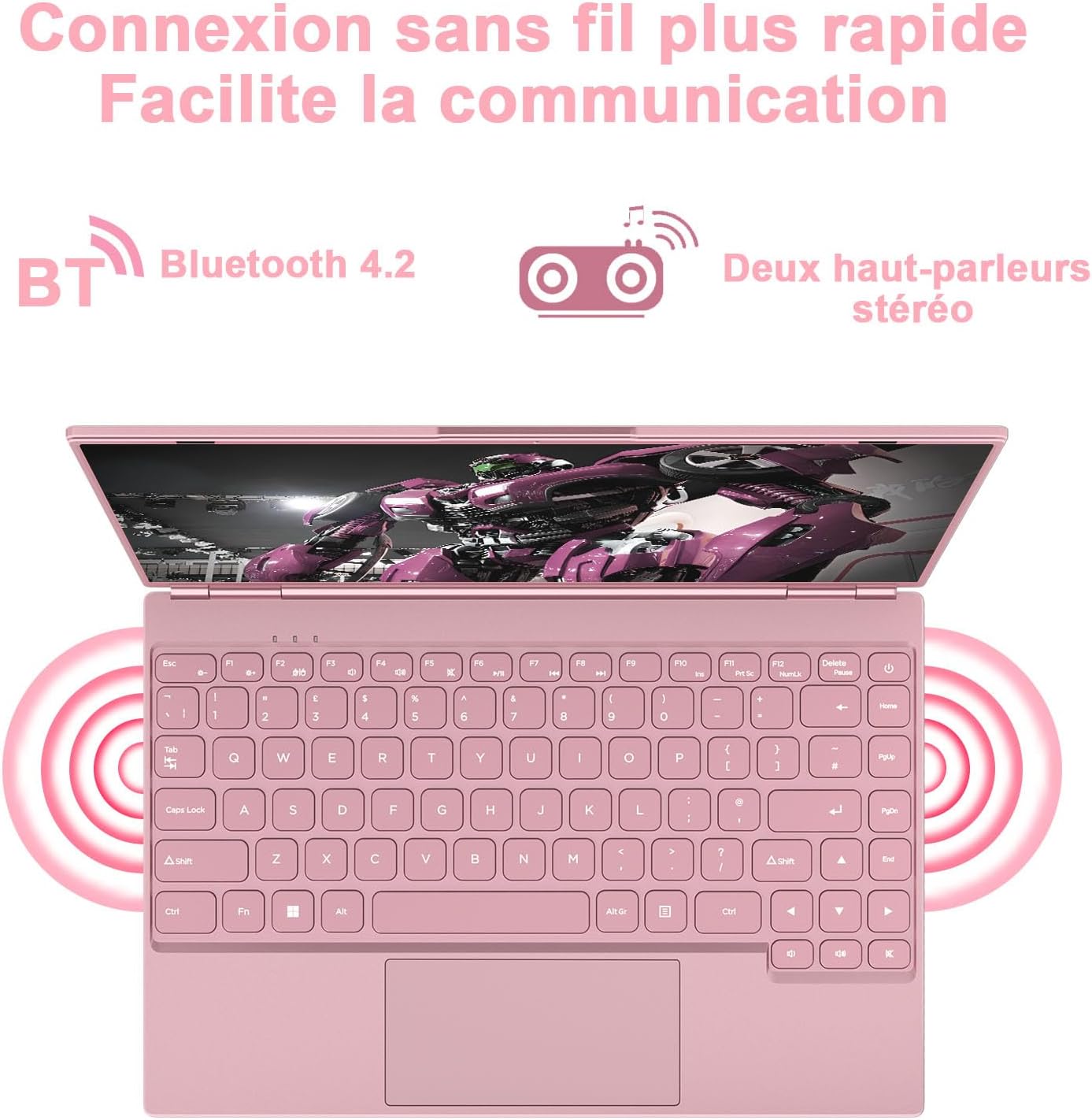 1730301526_680_Ordinateur-Portable-14-Pouces-4-coeurs-Celeron-N5095-jusqua-29 Ordinateur Portable 14 Pouces 4 cœurs Celeron N5095 (jusqu'à 2,9 GHz),8+256GB SSD Soutien Extension 1TB ,PC Portable Win11 Avec 5G WIFI 1920x1200 BT4.2 Souris sans Fil&AZERTY Clavier Couverture-Rose  ( 29999€ ) Shopping 