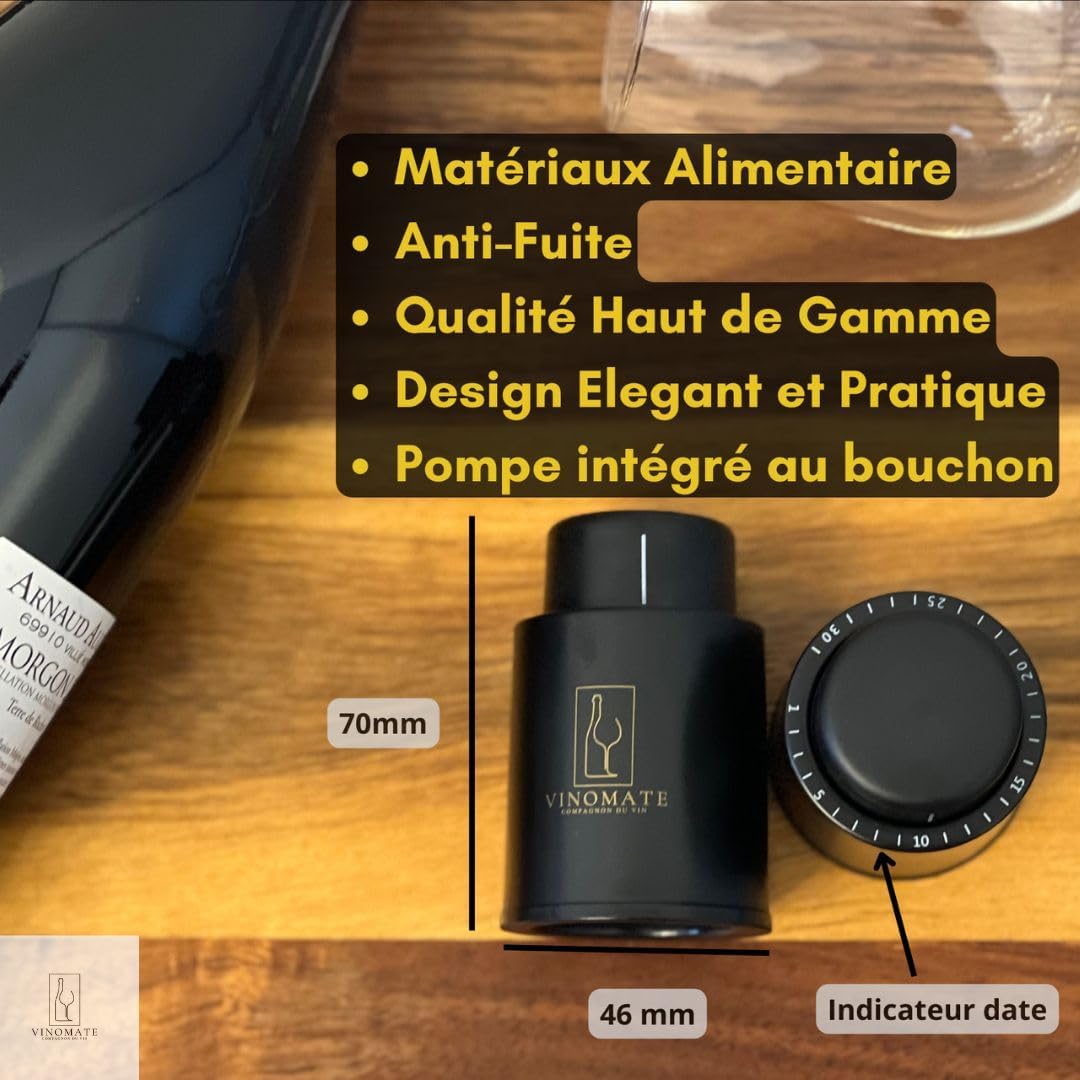 1730340928_643_Bouchon-bouteille-vin-GardeVin-Prestige-Bouchon-vin-vide Bouchon bouteille vin | GardeVin Prestige : Bouchon vin vide air avec pompe intégrée - Préserve la fraîcheur |Coffret cadeau noel | Idée cadeau homme original femme | Gadget insolite utile amateur vin  ( 15,99€ ) Shopping 