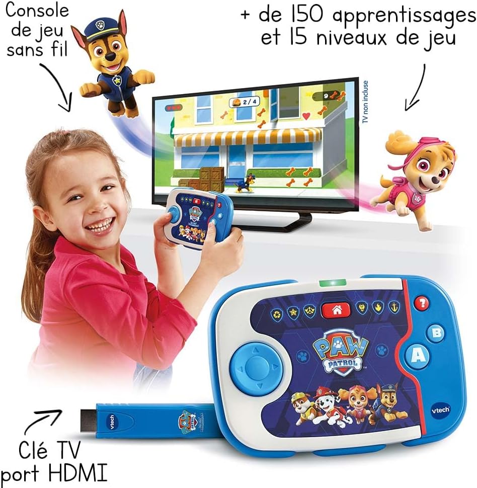 1730404313_797_VTech-Pat-Patrouille-ABC-Smile-TV-Ma-Premiere-Console VTech - Pat' Patrouille, ABC Smile TV, Ma Première Console TV Éducative, Console de Jeux et d'Apprentissages avec Manette Sans Fil, Clé HDMI, Cadeau Enfant de 3 Ans à 7 Ans - Contenu en Français  ( <del>50,99€</del> - 35,28€ ) Shopping 