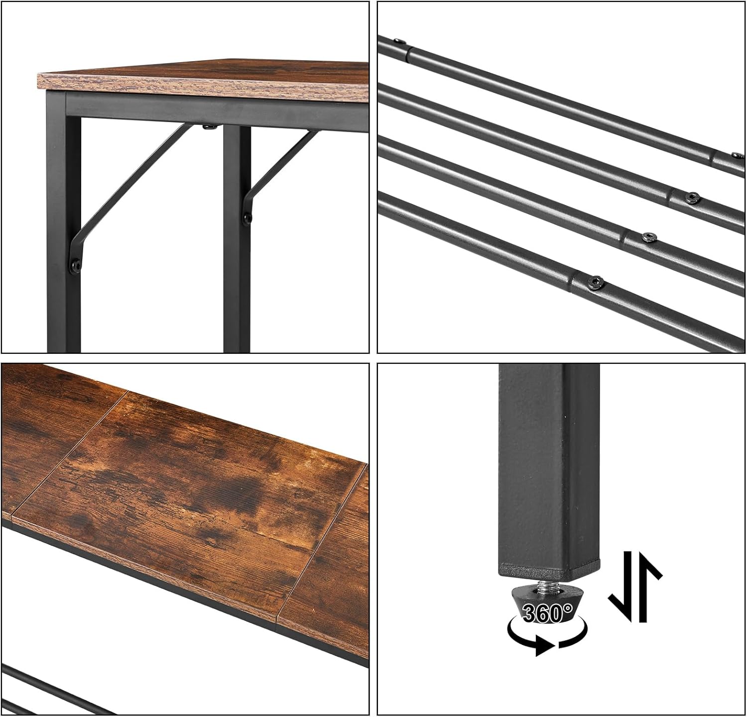 1730605653_425_YMYNY-Table-Console-Table-dEntree-Bout-de-Canape-Table-Console YMYNY Table Console, Table d’Entrée, Bout de Canapé, Table Console Étroite avec Étagères, Table de Présentation, Pieds Réglables, pour Salon, Entrée, Couloir ‎107 x 30 x 78CM Marron Rustique HST006H  ( <del>196,99 €</del> - 45,99€ ) Shopping 