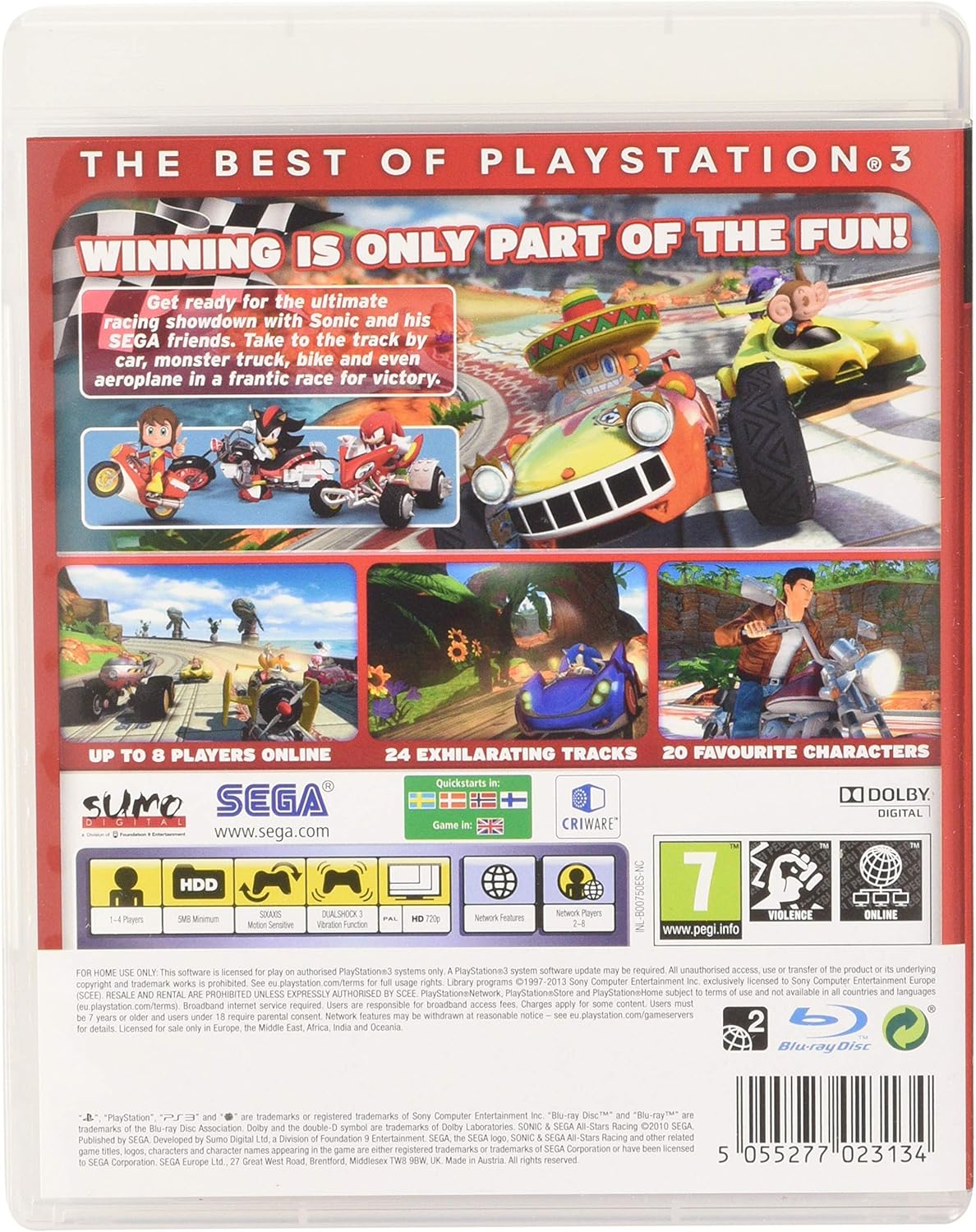 1730621785_934_SEGA-Sonic-SEGА-All-Stars-Racing-De-base-PlayStation-3 SEGA Sonic & SEGА All-Stars Racing De base PlayStation 3 jeu vidéo - jeux vidéos (PlayStation 3, courir en compétition, Mode Multiplayer, Tout le monde)  ( <del>22,41€</del> - 19,82€ ) Shopping 