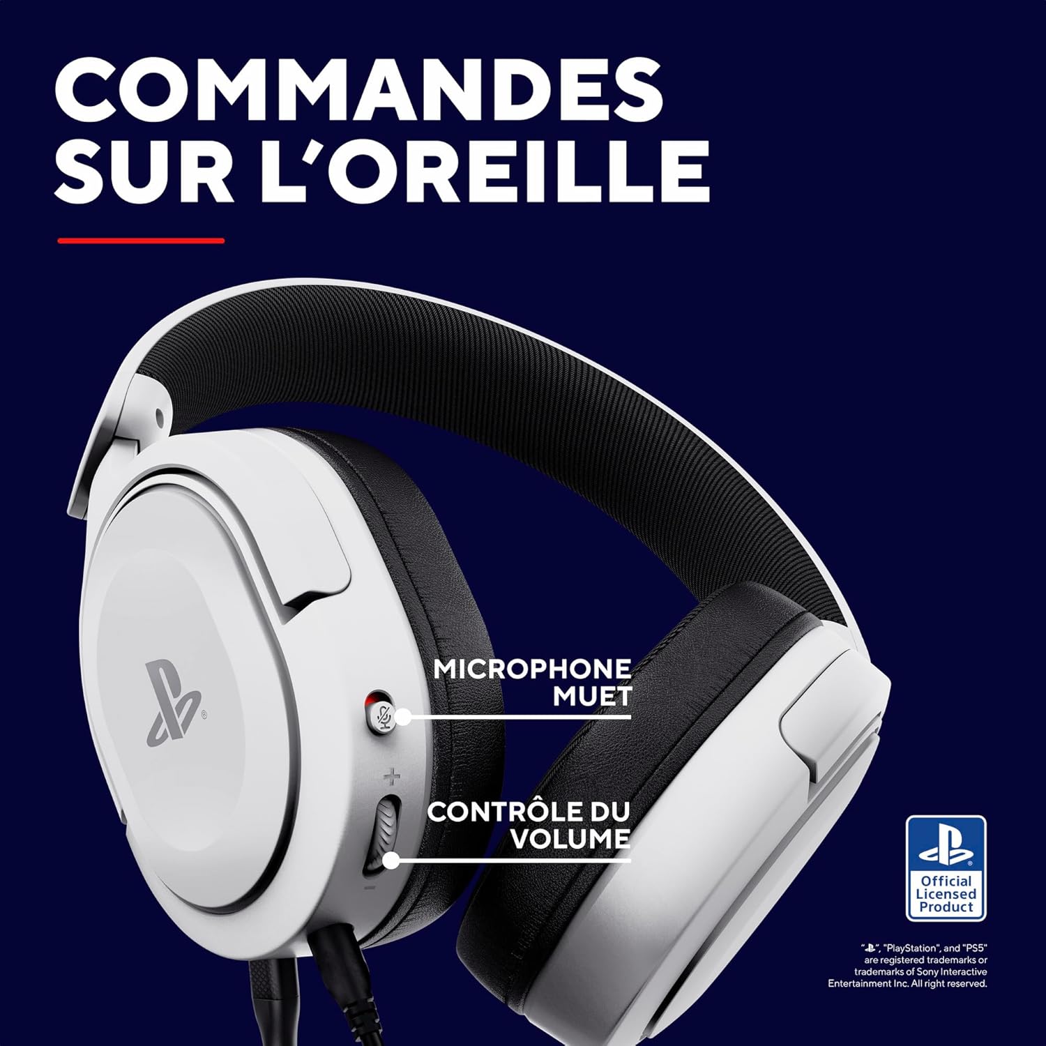 1730689198_901_Trust-Gaming-GXT-498W-Forta-Casque-PS5-Durable-Licence-Officielle Trust Gaming GXT 498W Forta Casque PS5 Durable, Licence Officielle pour Playstation 5, Casque Gamer PS4, Arceau Réglable, Câble de 1,2 m, Casque Gaming Over Ear avec Microphone Détachable, Blanc  ( <del>49,99€</del> - 39,99€ ) Shopping 