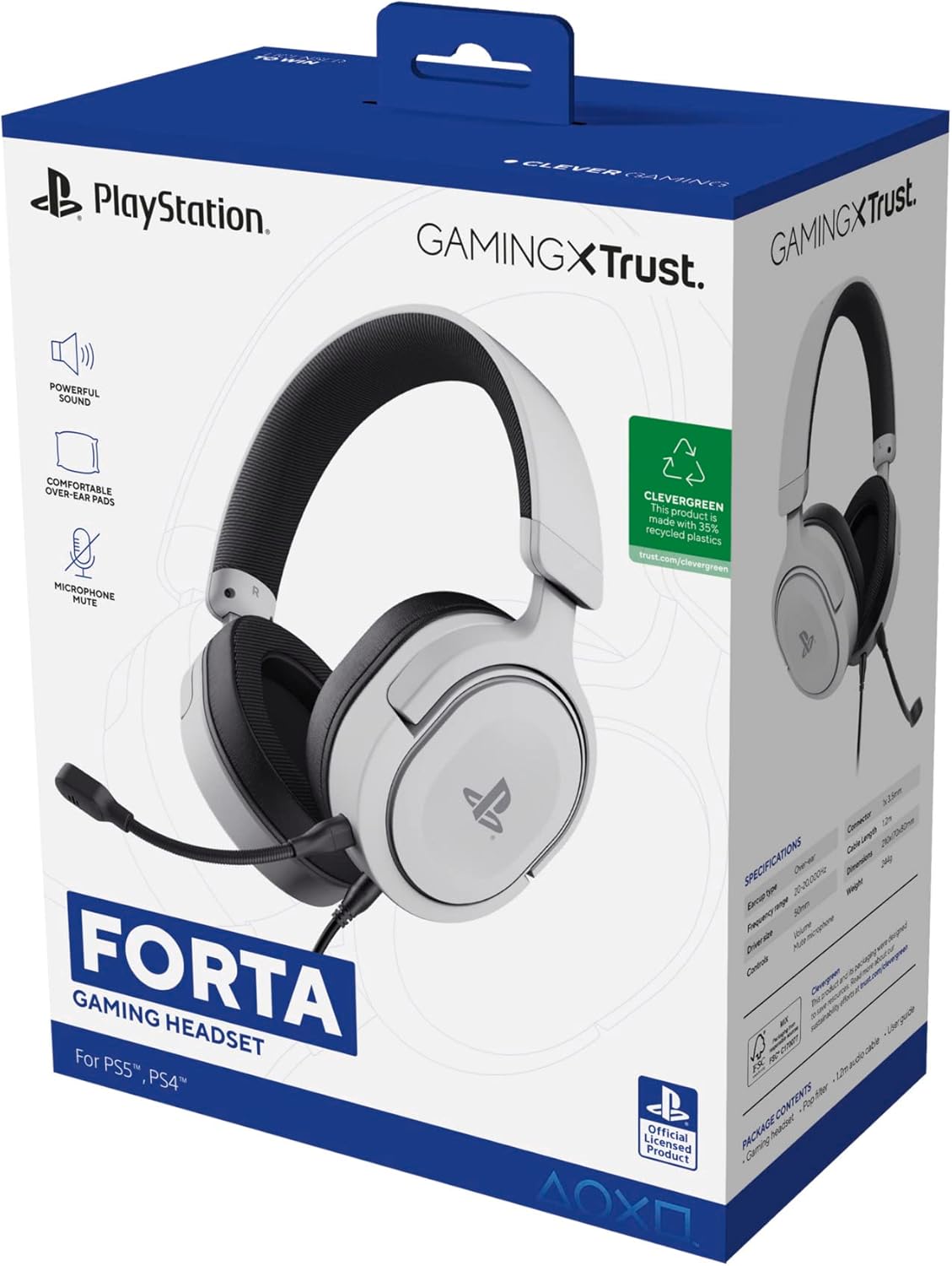 1730689199_617_Trust-Gaming-GXT-498W-Forta-Casque-PS5-Durable-Licence-Officielle Trust Gaming GXT 498W Forta Casque PS5 Durable, Licence Officielle pour Playstation 5, Casque Gamer PS4, Arceau Réglable, Câble de 1,2 m, Casque Gaming Over Ear avec Microphone Détachable, Blanc  ( <del>49,99€</del> - 39,99€ ) Shopping 