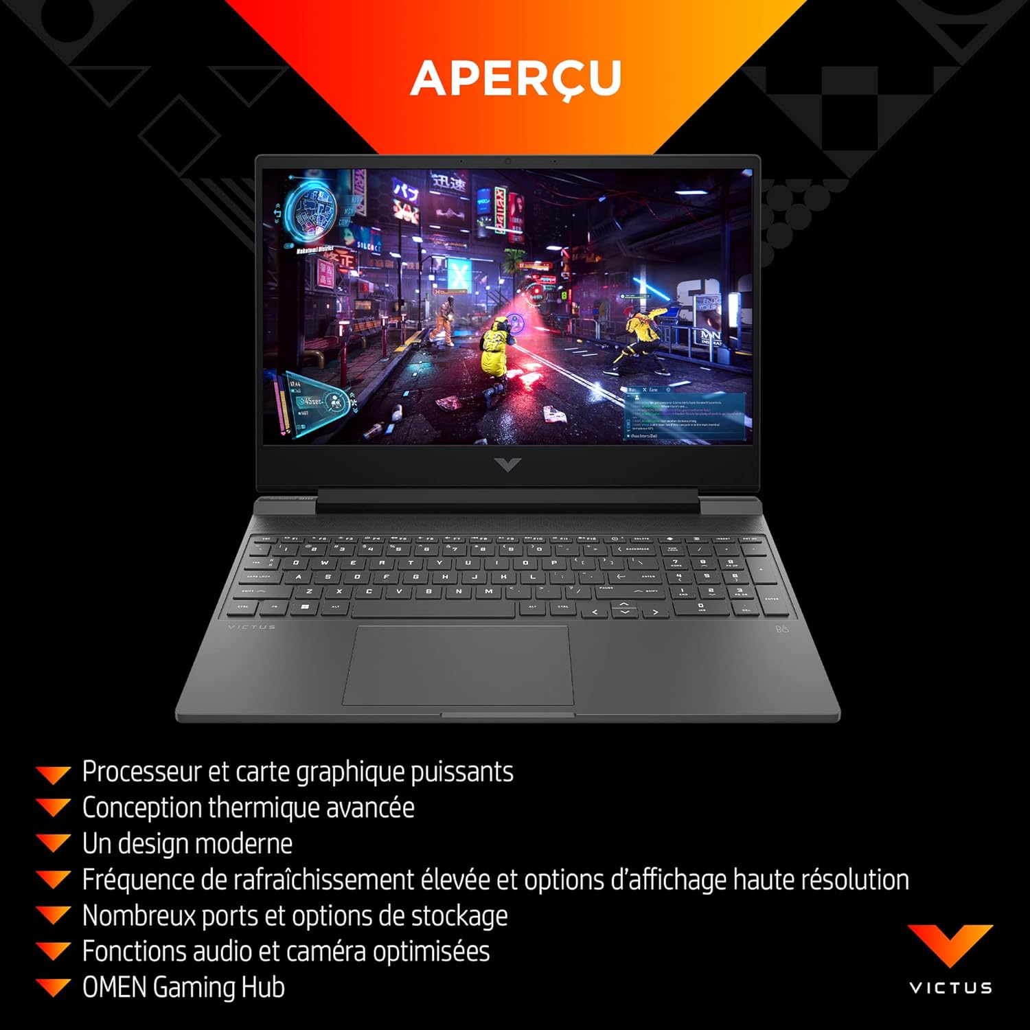 1730923856_836_HP-Victus-15-fa1001sf-PC-Portable-Gaming-156-FHD-IPS-Intel HP Victus 15-fa1001sf PC Portable Gaming 15.6" FHD IPS (Intel Core i5-12500H, RAM 16 Go, SSD 512 Go, NVIDIA GeForce RTX 4050 6GB, AZERTY, Windows 11) Argent mica  ( <del>1 199,00€</del> - 899,00€ ) Shopping 