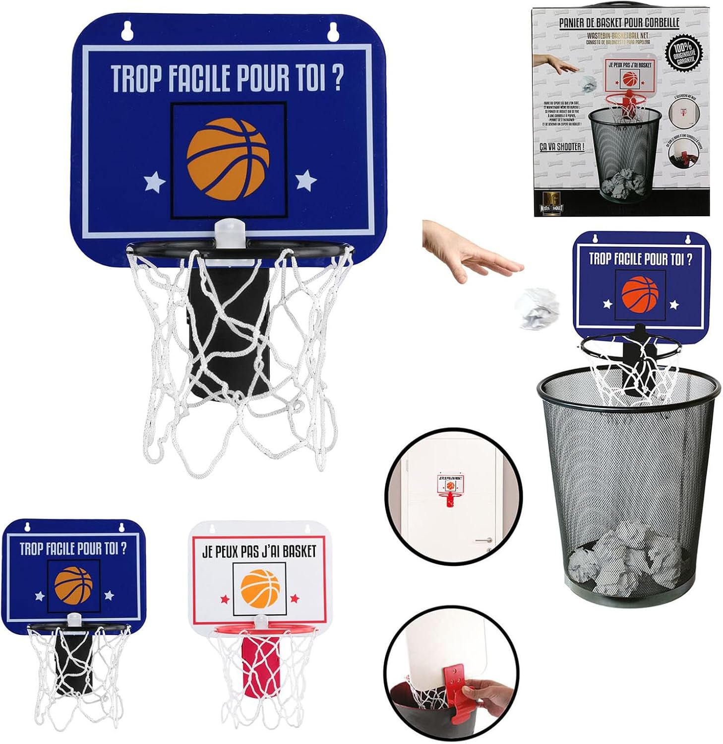 1730938641_689_Mister-Gadget-MG3087-Panier-de-Basket-pour-Corbeille-a-Papier Mister Gadget MG3087 Panier de Basket pour Corbeille à Papier Blanc ou Bleu Plastique H24,7 x 18,5 x 20 cm  ( <del>11,99€</del> - 13,90€ ) Shopping 