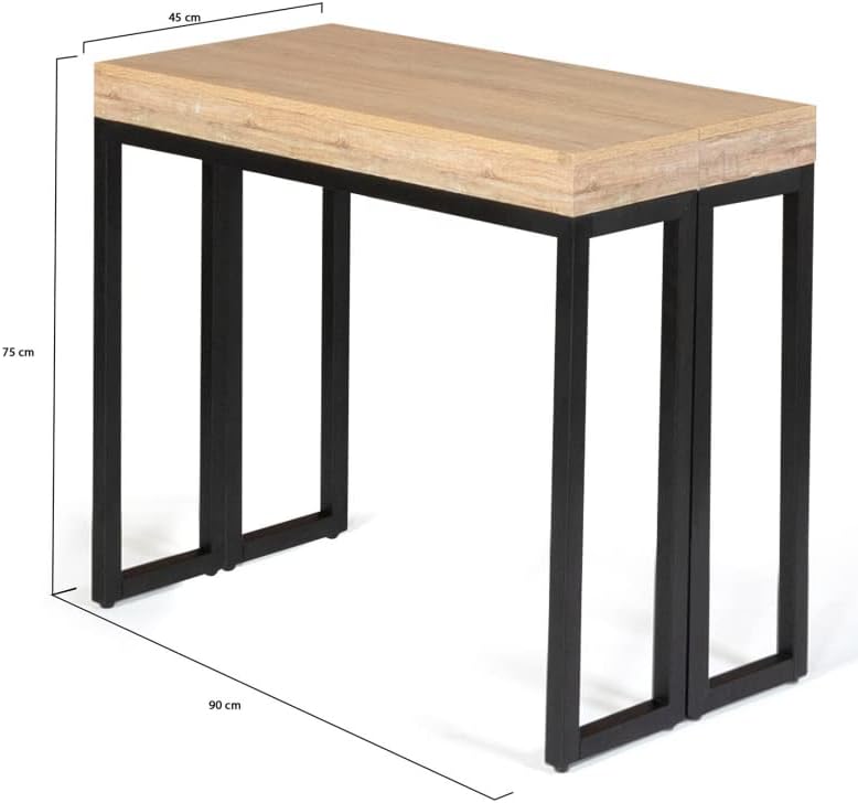 1731152472_460_IDMarket-Table-Console-Extensible-Toronto-6-Personnes-140-cm IDMarket - Table Console Extensible Toronto 6 Personnes 140 cm Design Industriel  ( <del>169,99€</del> - 159,99€ ) Shopping 