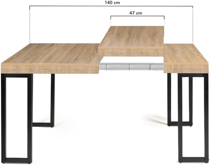 1731152473_782_IDMarket-Table-Console-Extensible-Toronto-6-Personnes-140-cm IDMarket - Table Console Extensible Toronto 6 Personnes 140 cm Design Industriel  ( <del>169,99€</del> - 159,99€ ) Shopping 