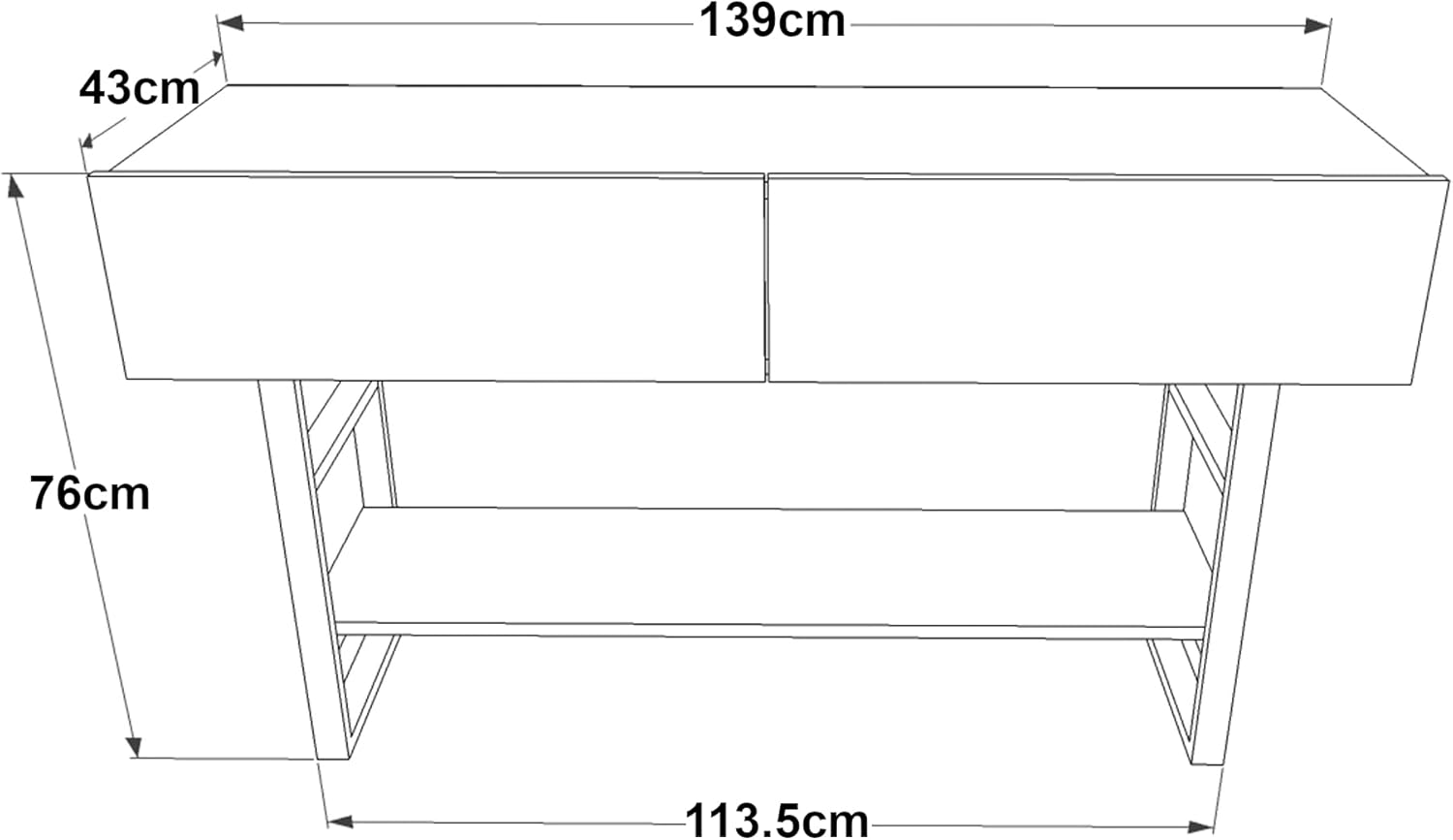 1731264574_221_encasa-Table-Console-pour-Salon-Table-dAppoint-avec-Espace-de [en.casa] Table Console pour Salon Table d'Appoint avec Espace de Stockage Panneau de Particules Mélaminé Métal 76 x 139 x 43 cm Effet Chêne Rustique Noir  ( <del>186,99€</del> - 173,99€ ) Shopping 