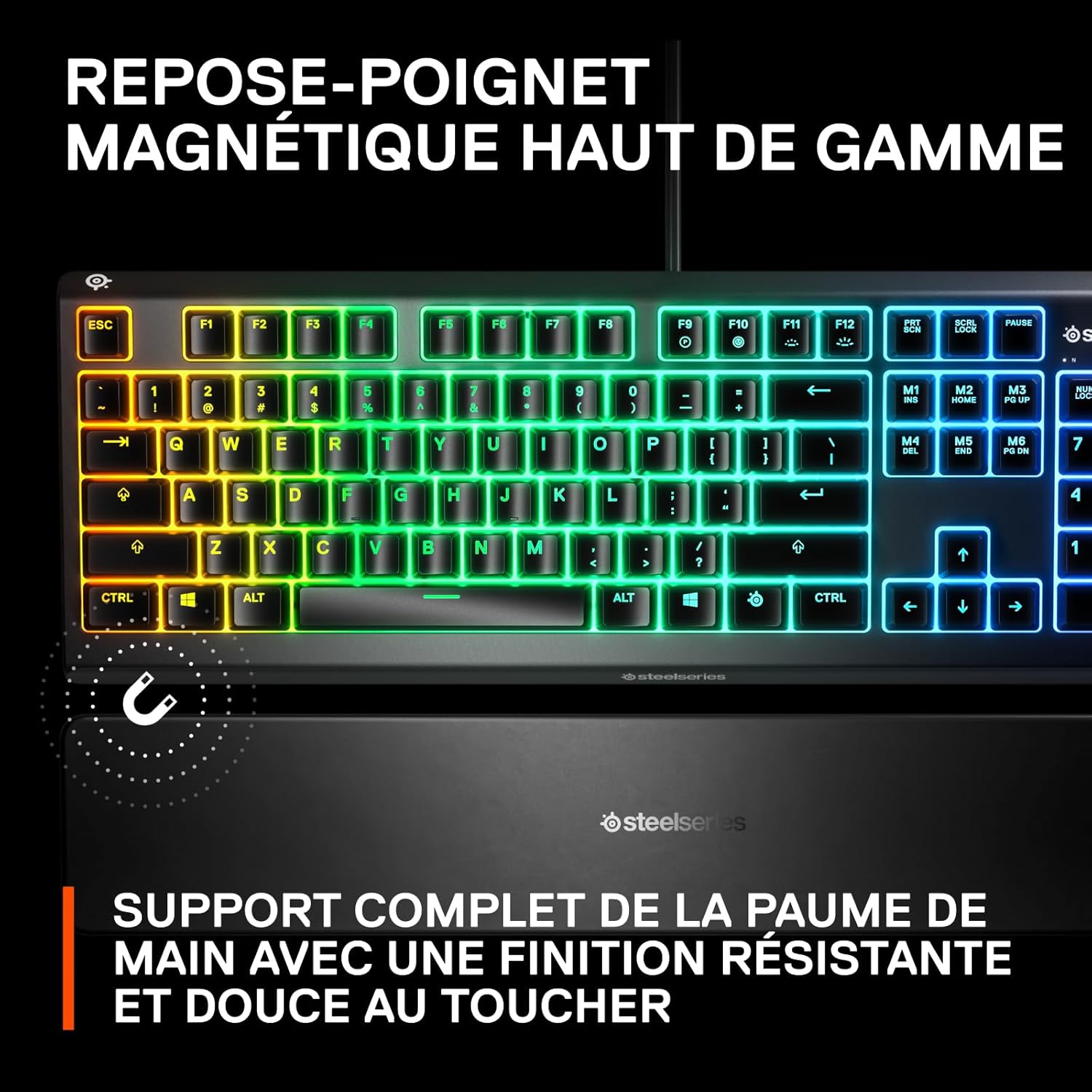 1731379546_823_SteelSeries-Apex-3-Clavier-de-Gaming-Illumination-RVB SteelSeries Apex 3 - Clavier de Gaming - Illumination RVB sur 10 Zones - Repose-Mains Magnétique Premium - Agencement Français AZERTY  ( <del>79,99€</del> - 59,99€ ) Shopping 