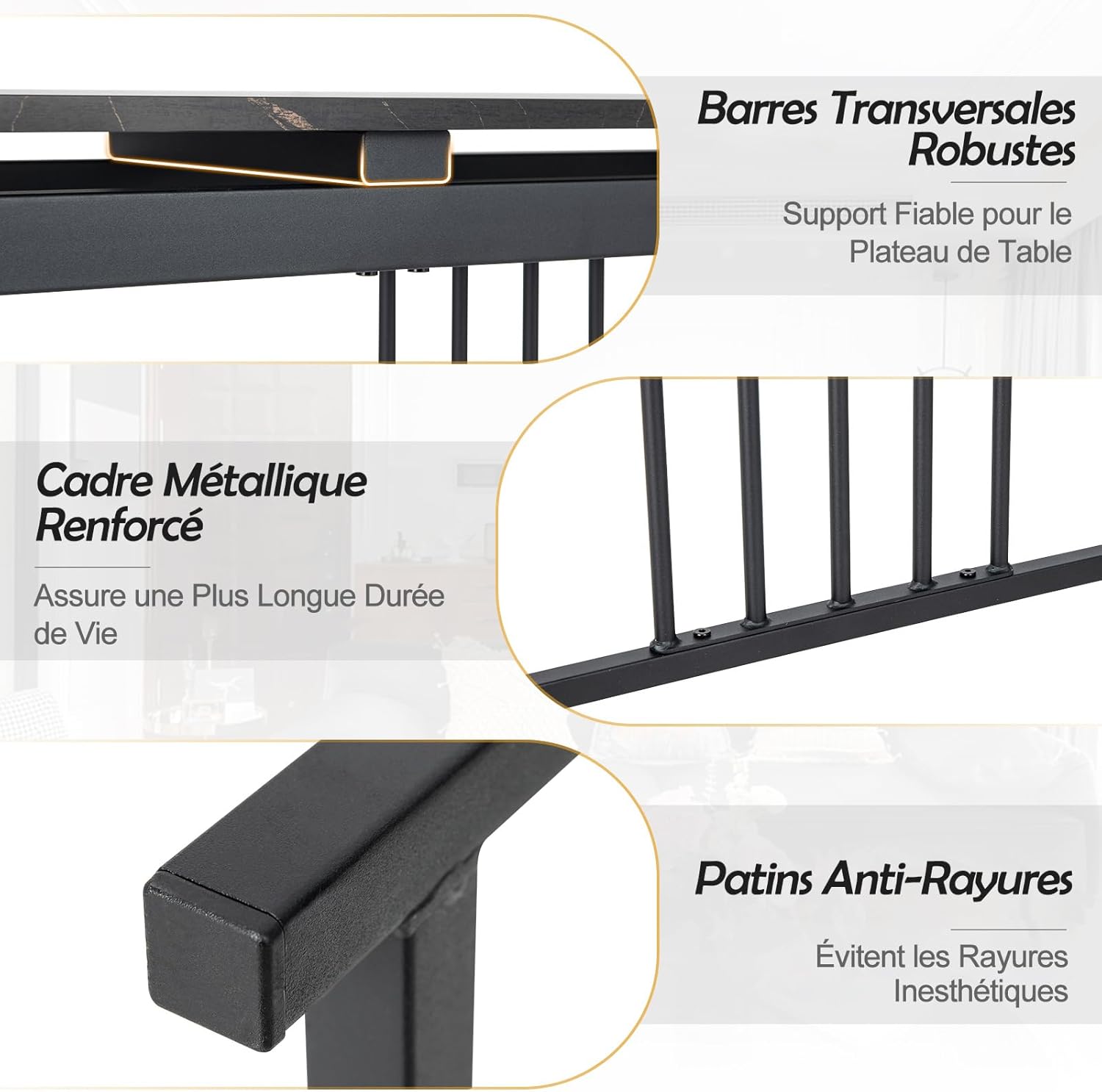 1731600754_347_COSTWAY-Table-Console-en-Faux-Marbre-Meuble-Console-Entree-Noir COSTWAY Table Console en Faux Marbre, Meuble Console Entrée Noir avec Cadre en Acier Enduit de Poudre, Table d'Entrée avec Kit Anti-basculement pour Salon, Couloir, 120x30x90cm  ( <del>96,99€</del> - 92,99€ ) Shopping 