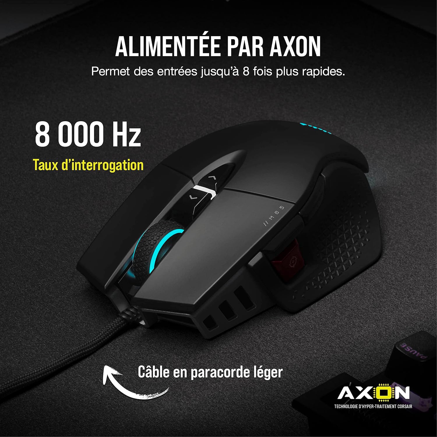 1731717014_804_Corsair-M65-RGB-ULTRA-Souris-Gaming-FPS-Personnalisable-26 Corsair M65 RGB ULTRA Souris Gaming FPS Personnalisable - 26 000 DPI MARKSMAN, Switchs Optiques, Technologie d’hyper-traitement AXON, Contrôle de fusion de capteurs - Noir  ( <del>79,99€</del> - 74,99€ ) Shopping 