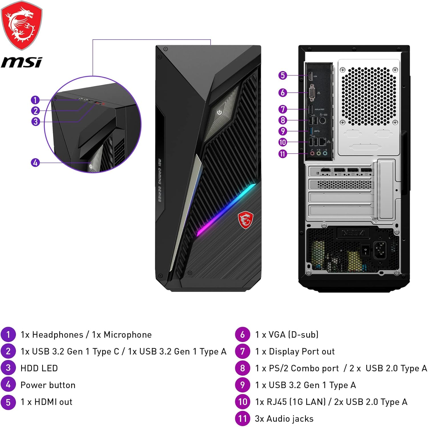 1731724561_631_MSI-MAG-Infinite-S3-13NUD-1017FR-PC-Gaming-Processeur-Intel MSI MAG Infinite S3 13NUD-1017FR PC Gaming - Processeur Intel Core i7-13700F, RTX 4060 Ti, 16Go RAM DDR5, 1To SSD PCIe 3.0 NVMe, Bloc d'Alimentation 80 PLUS Bronze, Wi-Fi 6E - Windows 11 Famille  ( <del>1 699,99€</del> - 1 608,55€ ) Shopping 