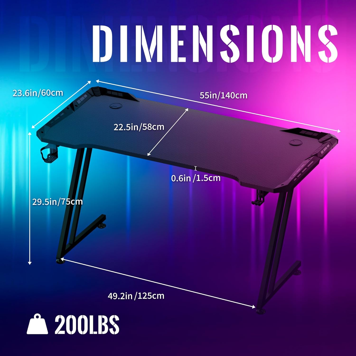 1731773159_553_Gamtimer-Table-de-gaming-140-x-60-cm-avec-lumieres Gamtimer Table de gaming 140 x 60 cm avec lumières LED, surface en fibre de carbone RVB, 384 modes de couleur avec télécommande, porte-gobelet et crochet pour casque  ( 119,00€ ) Shopping 