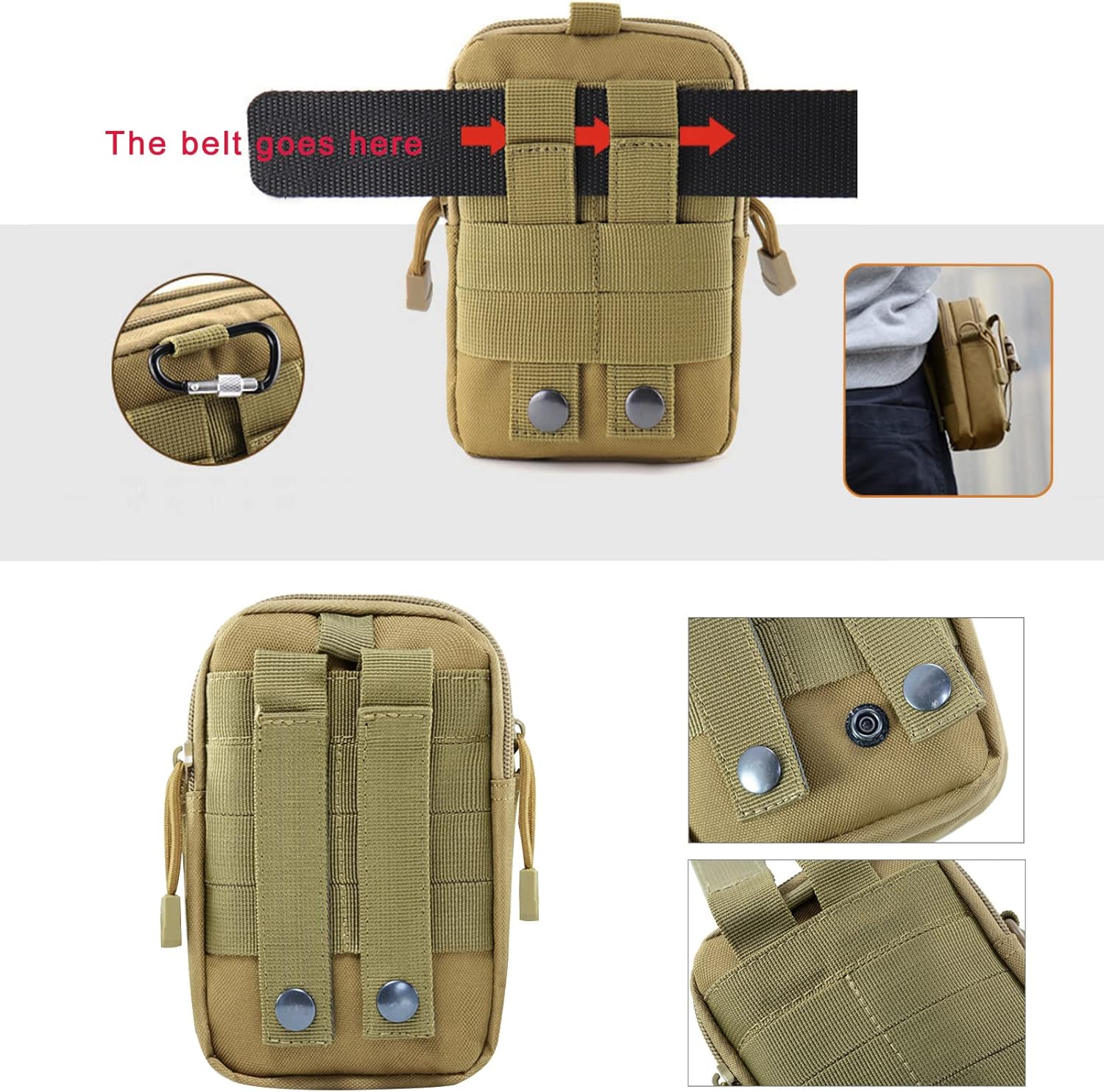 1731796006_331_ZhaoCo-Sac-Tactique-Ceinture-Sacoche-Ceinture-Nylon-Molle-EDC-Gadget ZhaoCo Sac Tactique Ceinture, Sacoche Ceinture Nylon Molle EDC Gadget Utilitaire téléphone cellulaire pour Randonnée Voyage Sport Plein-air  ( 10,99€ ) Shopping 