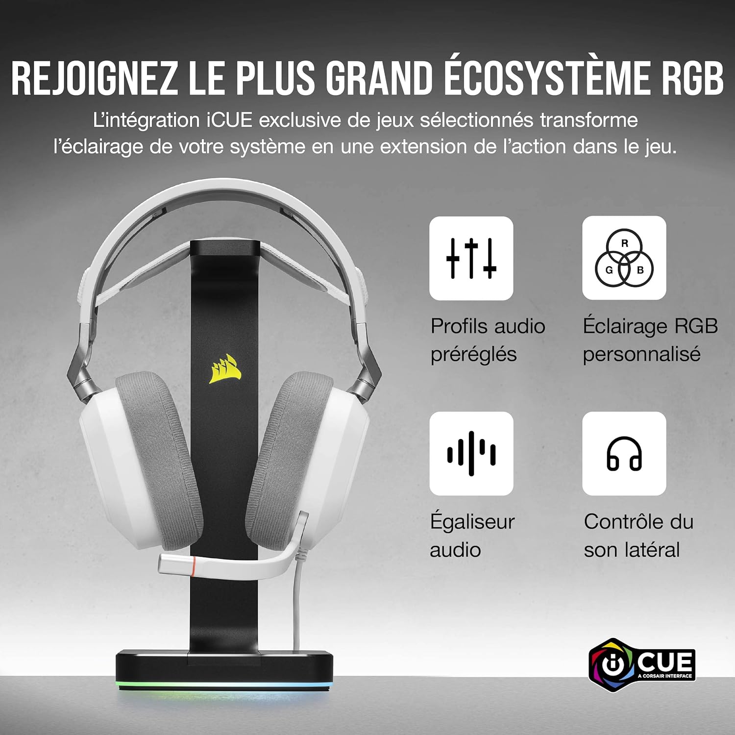 1731978760_38_Corsair-HS80-RGB-USB-Casque-Gaming-Premium-avec-Dolby-Son Corsair HS80 RGB USB Casque Gaming Premium avec Dolby Son Surround 7.1 (Microphone de Qualité Adaptée à La Diffusion, Tissu Microfibre Respirant, Audio Haute-Fidélité, Construction Durable) Blanc  ( <del>129,99€</del> - 109,96€ ) Shopping 