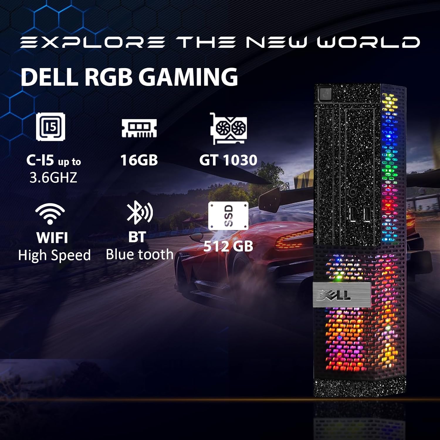 1732078747_568_Dell-Ordinateur-de-Bureau-RGB-Gaming-PCQuad-Core-I5-jusqua Dell Ordinateur de Bureau RGB Gaming PC,Quad Core I5 jusqu'à 3.6GHz, GeForce GTX 1030 2Go GDDR5, RAM 16Go, SSD 512Go, WiFi 600 M, Bluetooth 5.0, W10P64 (renouvelé)  ( <del>259,99€</del> - 234,99€ ) Shopping 