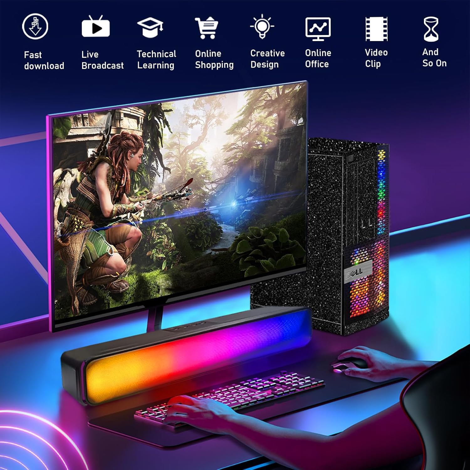 1732078747_918_Dell-Ordinateur-de-Bureau-RGB-Gaming-PCQuad-Core-I5-jusqua Dell Ordinateur de Bureau RGB Gaming PC,Quad Core I5 jusqu'à 3.6GHz, GeForce GTX 1030 2Go GDDR5, RAM 16Go, SSD 512Go, WiFi 600 M, Bluetooth 5.0, W10P64 (renouvelé)  ( <del>259,99€</del> - 234,99€ ) Shopping 