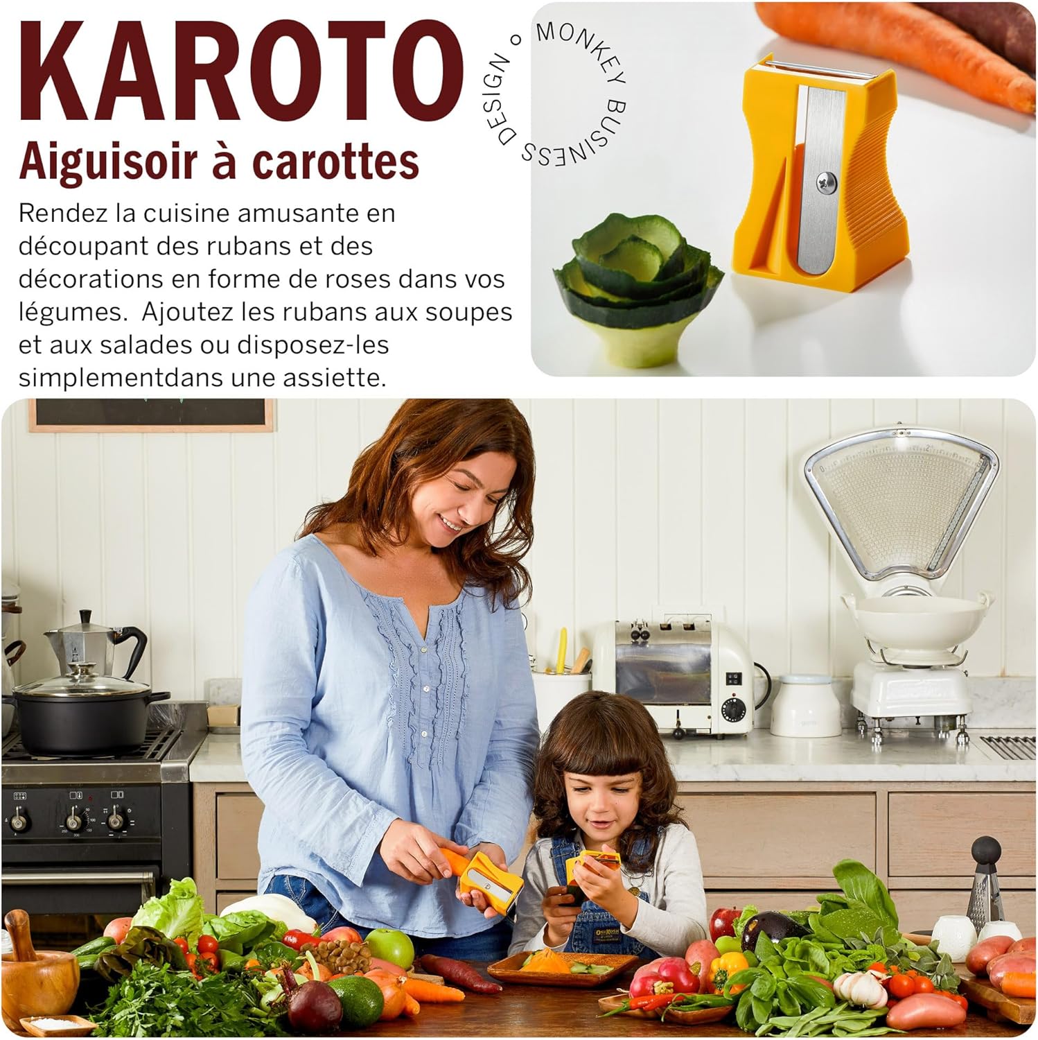 1732261505_407_Monkey-Business-Karoto-Aiguiseur-de-carottes-Eplucheur-de-legumes Monkey Business Karoto Aiguiseur de carottes | Éplucheur de légumes et éplucheur de concombre | Gadgets de cuisine amusants | issu d'une série d'éplucheurs uniques pour la cuisine | Articles de  ( <del>39,99 €</del> - 14,99€ ) Shopping 